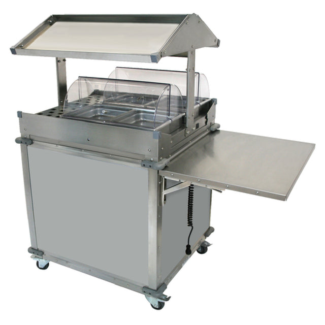 Cadco CBC-GG-2-LST MobileServ® Deluxe Grab & Go Merchandising Cart 2-sided Grab & Go Shelf On Top