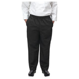 Winco UNF-2KM Newbury Chef Pants Relaxed Fit Elastic Waistband With Drawstring