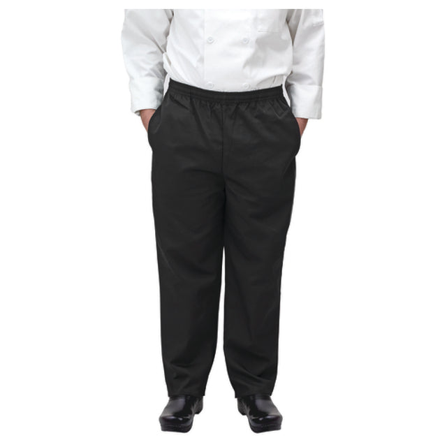 Winco UNF-2KM Newbury Chef Pants Relaxed Fit Elastic Waistband With Drawstring