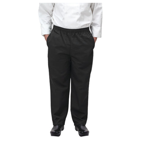 Winco UNF-2KXL Newbury Chef Pants Relaxed Fit Elastic Waistband With Drawstring