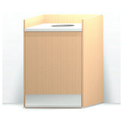 Low Temp Industries 55-TR2-L SpecLine Trash Receptacle 55-1/4"W X 30"D X 40"H Round Drop Top