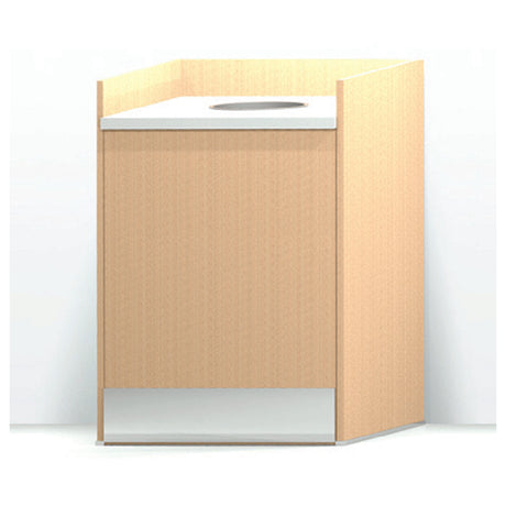 Low Temp Industries 55-TR2-L SpecLine Trash Receptacle 55-1/4"W X 30"D X 40"H Round Drop Top
