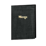 Menu Solutions CV200ABK Menu Jacket Holds 5-1/2" X 8-1/2" Insert Clear Interior Pocket