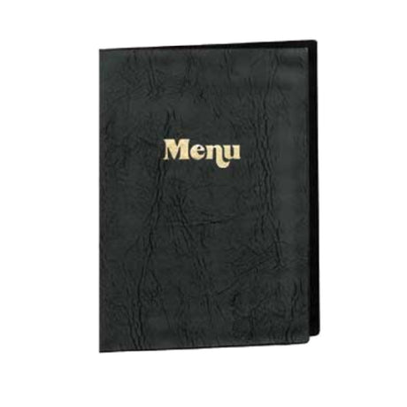 Menu Solutions CV200DBK Menu Jacket Holds 8-1/2" X 11" Insert Clear Interior Pocket