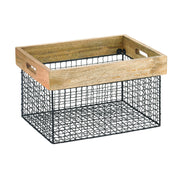 Hubert 81697 - Expressly Hubert® Wood & Wire Crate, 8 Lb. Capacity, 15-3/4”L X 11-3/4”W X 9-1/2”H