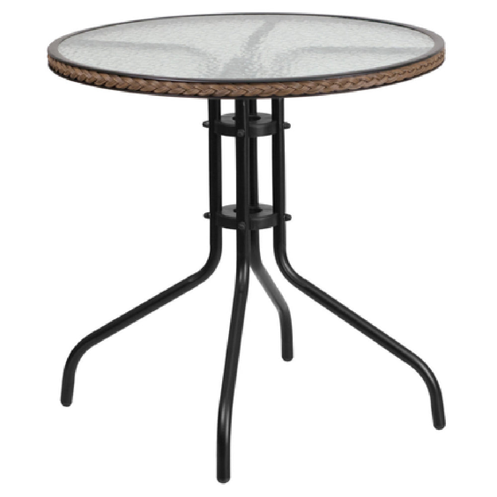 Flash Furniture TLH-087-DK-BN-GG Patio Table 28" Dia. X 28"H Round