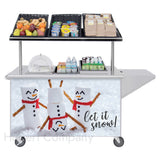 Hubert 37358 - Magnetic Sign, "let It Snow" With Marshmallow Snowmen, 49"L X 26"H