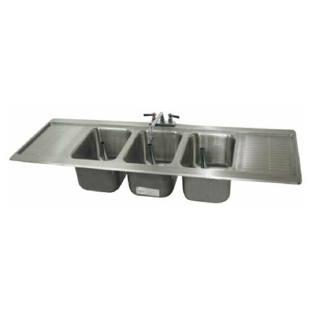 Advance Tabco DBS-53C Bar Sink Drop-in 60-5/16"W X 21-1/8"D X 11-8/10"H (overall)