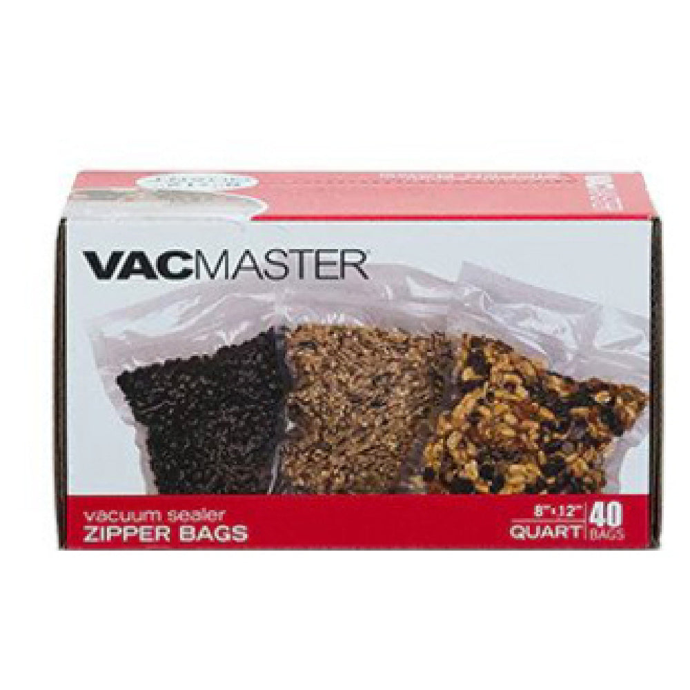 Alfa 948502 VacMaster® Vacuum Sealer Zipper Bags Quart Size 8" X 12"