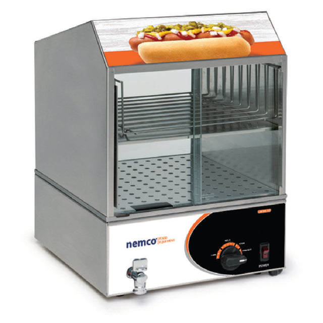 Nemco 8300-230 Roll-A-Grill® Hot Dog Steamer Counter Top 13.5"W X 15"D X 18"H