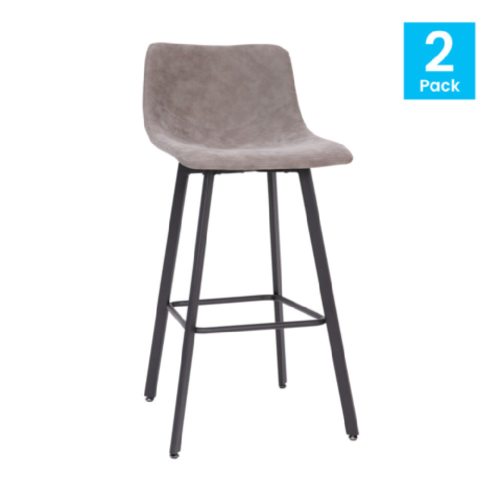 Flash Furniture CH-212069-30-GY-GG Caleb Bar Stool 300 Lb. Weight Capacity 30" Seat Height