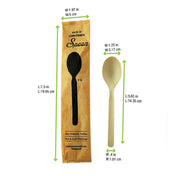 PacknWood 210CVPL633BBW - Spoon, 6"L, Wrapped In Paper