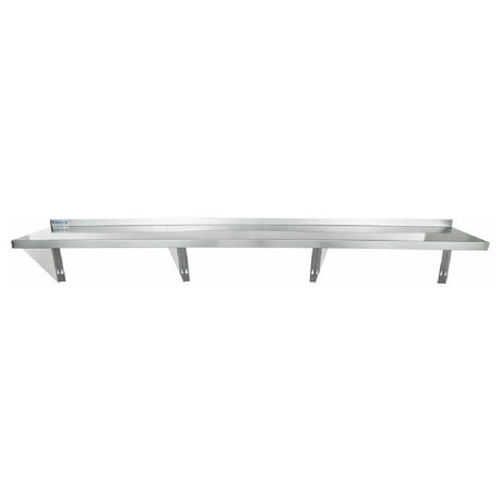 Empura Stainless 1584WS18G Standard Duty Empura Wall Mount Storage Shelf 15" X 84" 18GA 430S/S Shelf And Brackets