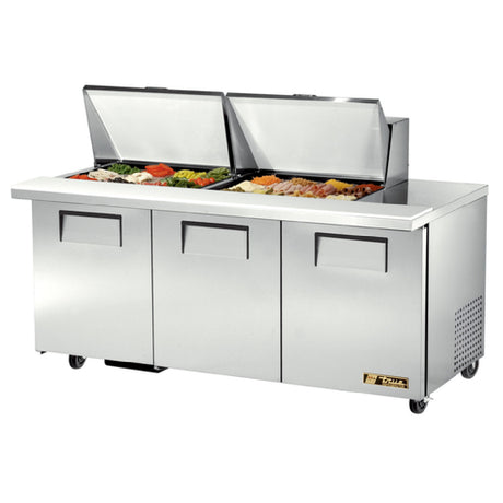 True Refrigeration TSSU-72-24M-B-ST-HC Mega Top Sandwich/Salad Unit