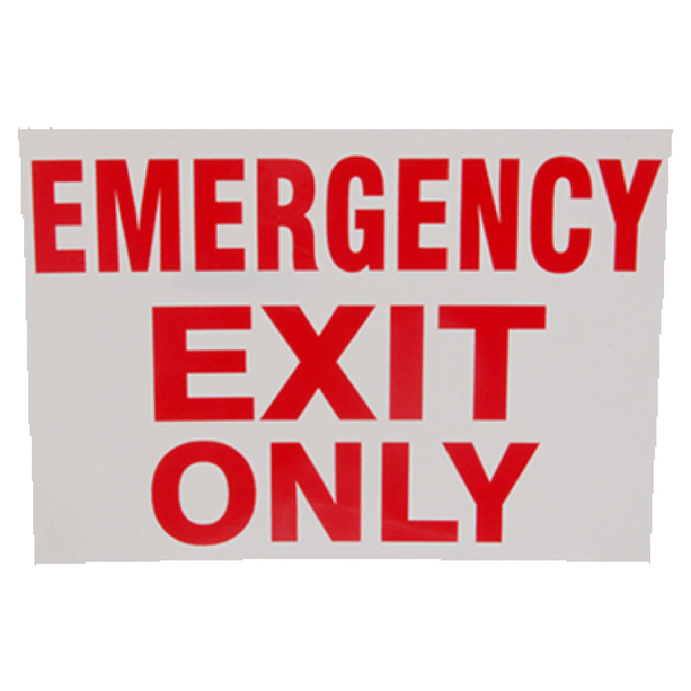 Franklin Machine Products 280-1314 Sign "Emergency Exit Only" 7" X 10"