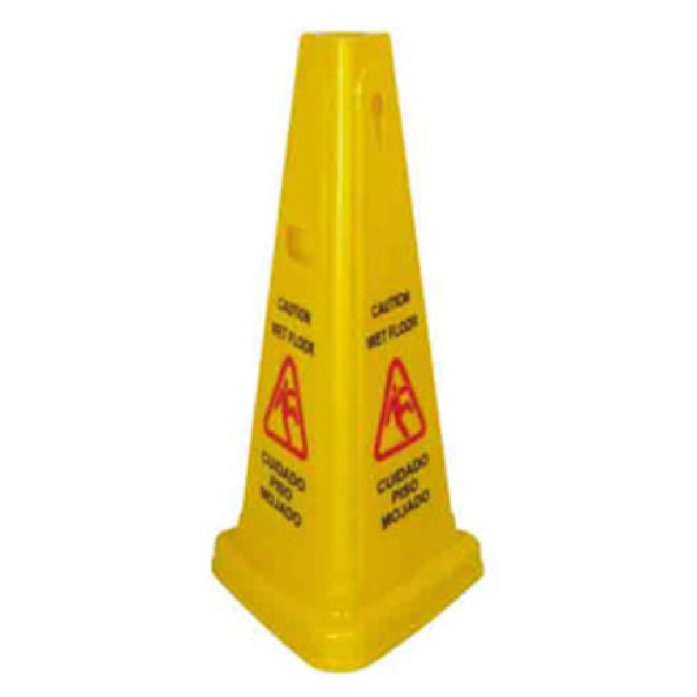 Winco WCS-27T Wet Floor Caution Sign 27" High Tri-cone