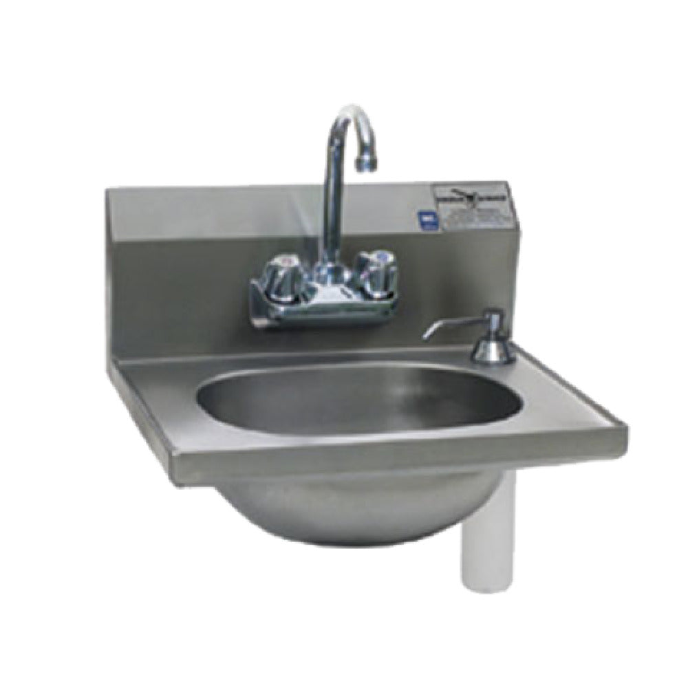 Eagle HSA-10-F-DS Hand Sink Wall Mount 13-1/2" Wide X 9-3/4" Front-to-back X 6-3/4" Deep Bowl