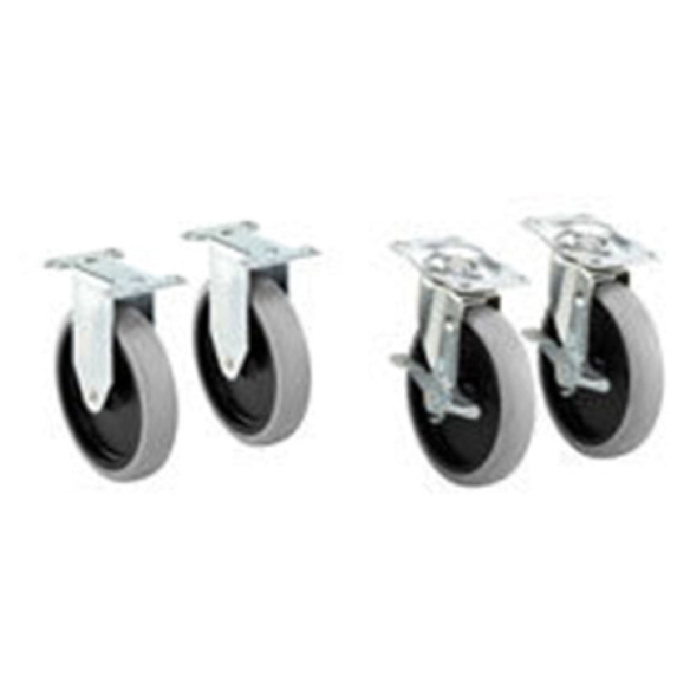 Rubbermaid 1997371 - Casters, 5", (2) Fixed & (2) Locking Swivel