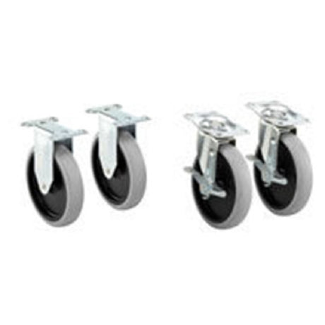Rubbermaid 1997371 - Casters, 5", (2) Fixed & (2) Locking Swivel