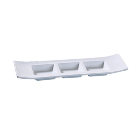 Yanco VE-012 Venice Divided Dish 11-1/2"L X 3-1/2"W 3-compartment