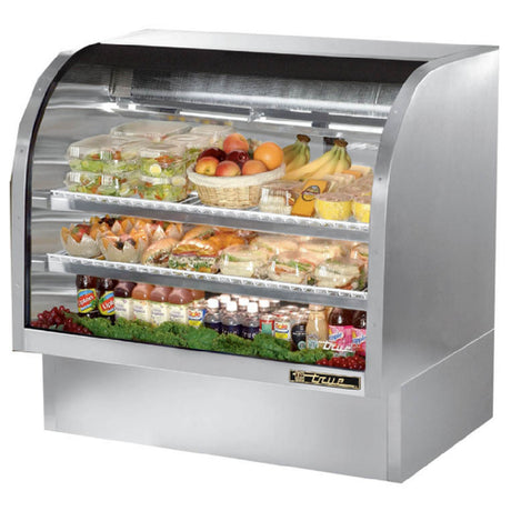 True Refrigeration TCGG-48-S-HC-LD Curved Glass Deli Case 48-1/4"W