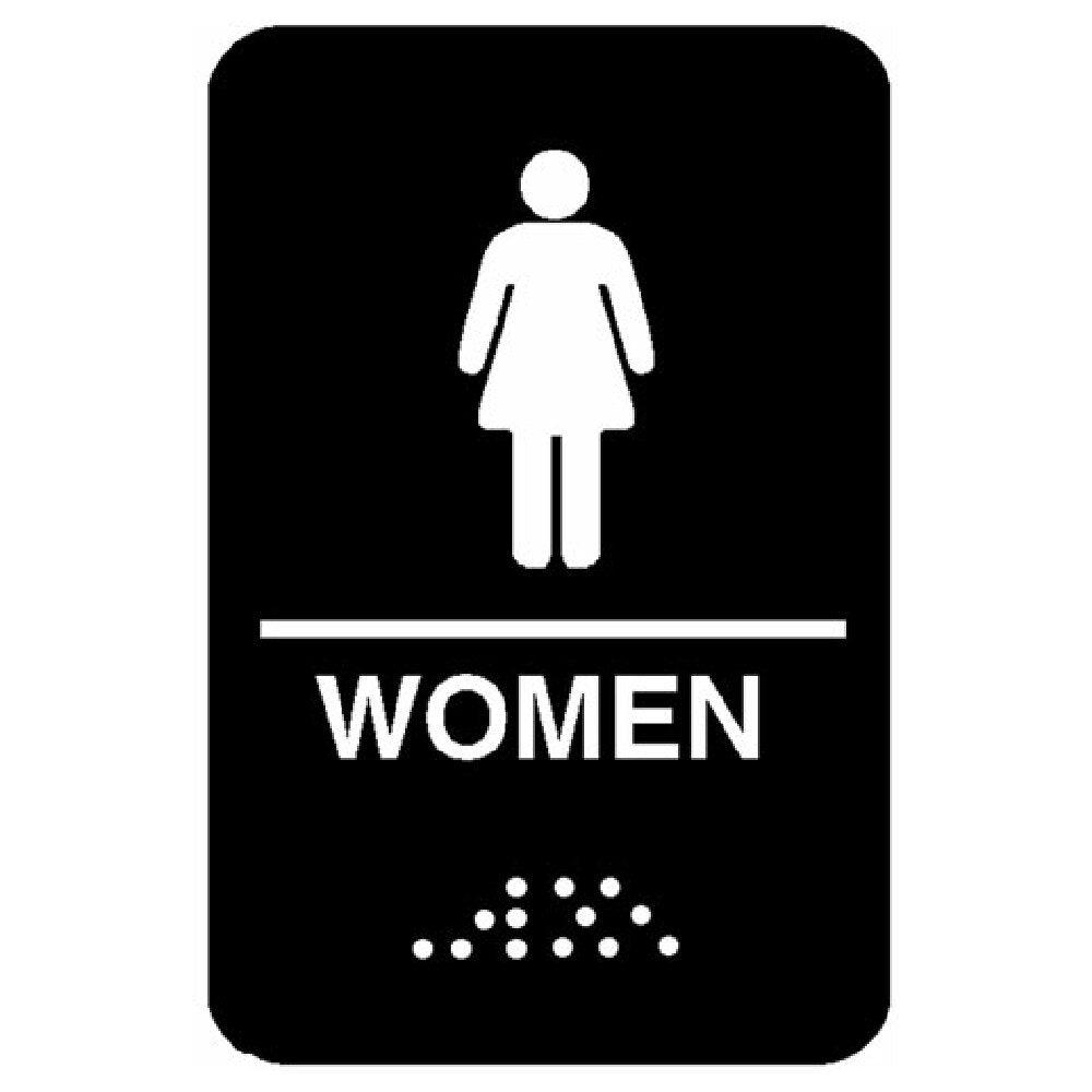 Vollrath/Idea-Medalie 5634 Sign Woman's Braille 6x9"