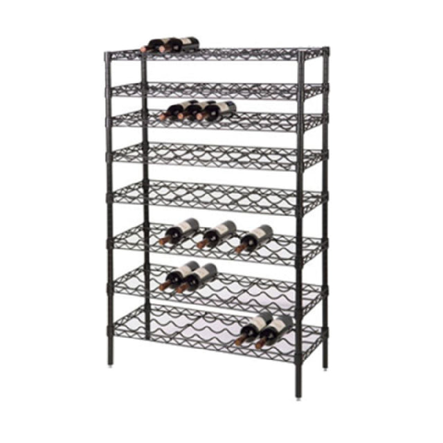 1880 Hospitality FWSK3654BK Focus Foodservice Cradle Wire Wine Shelving Kit (8) 36"W X 14"D Shelves