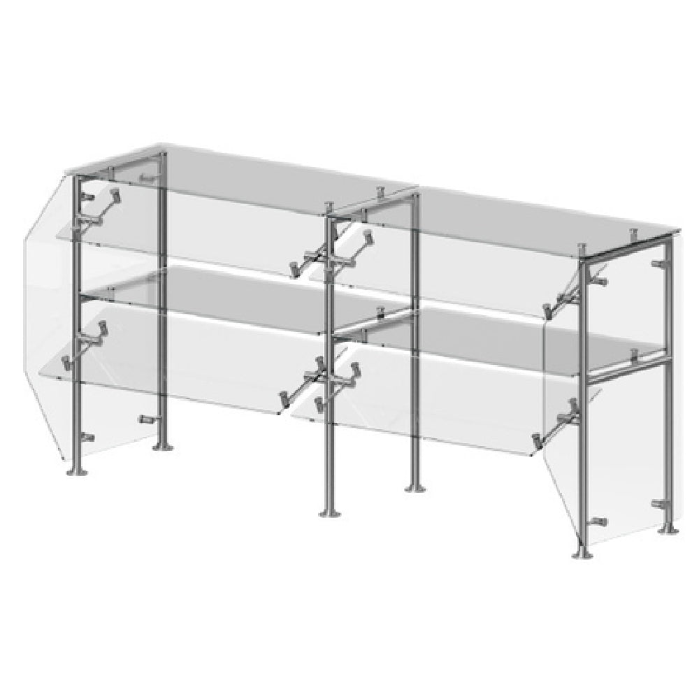 Premier Metal & Glass TMT2R-A CHOICE™ Adjustable Self-Service Sneeze Guard Single Sided Double Guard