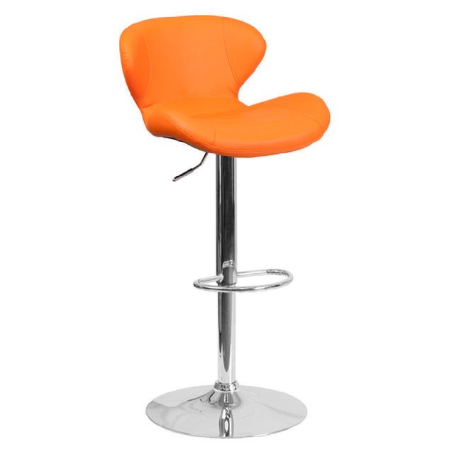 Flash Furniture CH-321-ORG-GG Swivel Bar Stool Adjustable Height Contemporary Style