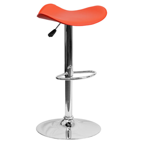 Flash Furniture CH-TC3-1002-ORG-GG Swivel Bar Stool Adjustable Height Contemporary Style