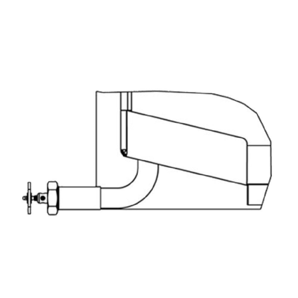 Vulcan BPDOV-2 2" Draw-off Valve Left Front 90° Left With Strainer (pan Support Not Available On 30-gallon)