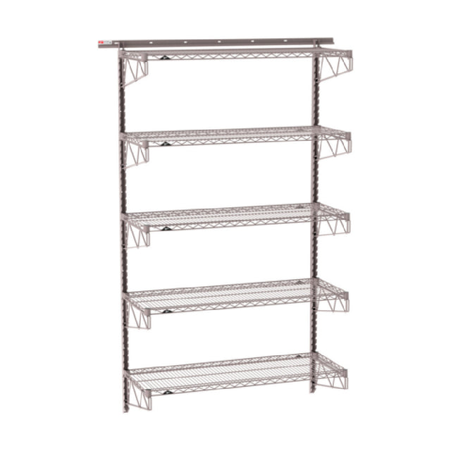 Metro SW-1848K4-85-5TIER - SmartWall Tall Wall Shelving Kit, Five-shelf, Components Include Wall Tracks