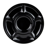 GET Enterprises APS-6-BK Milano™ Plate 14" 6 Compartment