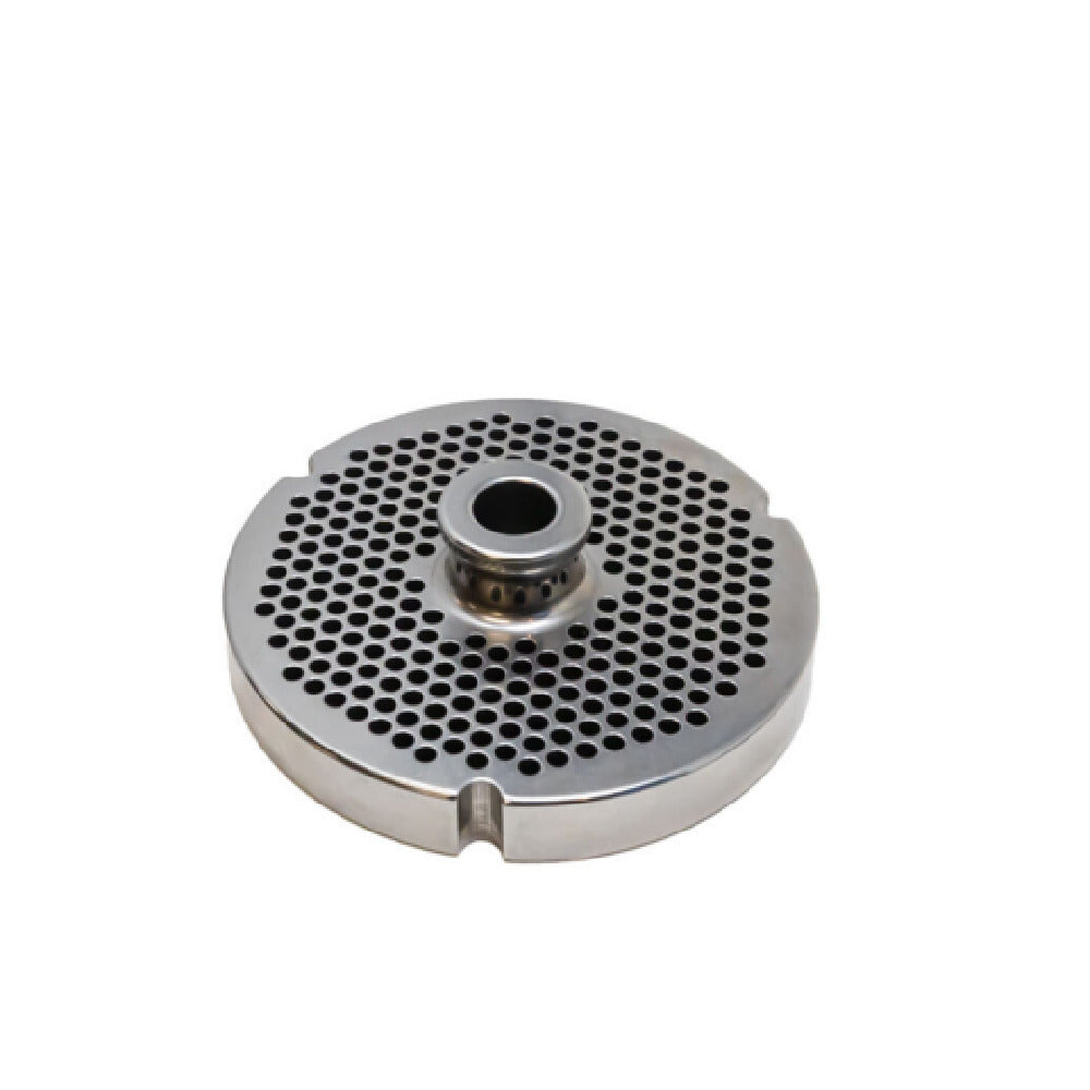 Omcan 11169 (11169) Stainless Steel #32 Machine Plate With Hub 3.5mm (9/64") Three Notches/ Round