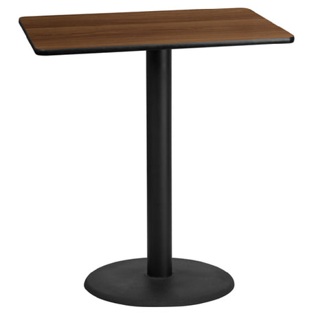 Flash Furniture XU-WALTB-3042-TR24B-GG Table 42"W X 30"D X 43-1/8"H Bar Height