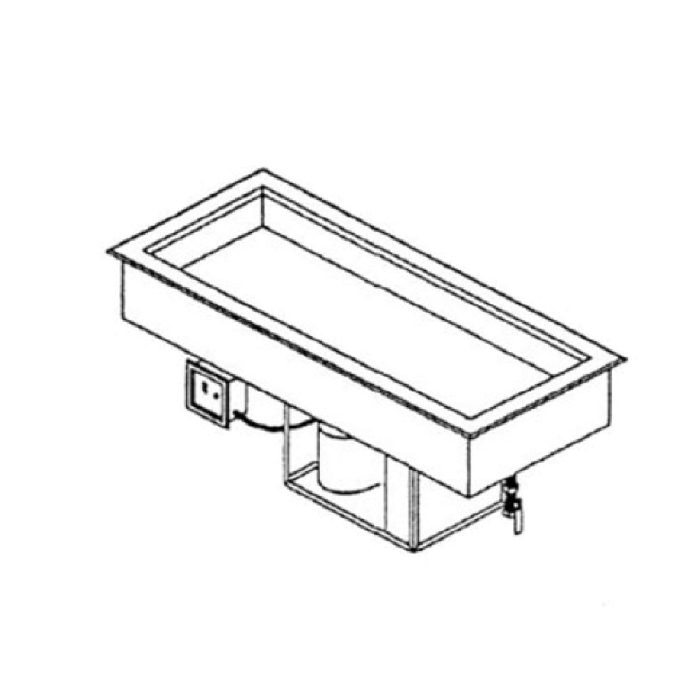 Piper Products 3-CMDI - Drop-In Cold Food Unit, Mechanical Refrigeration, (3) Well With 1" Drain