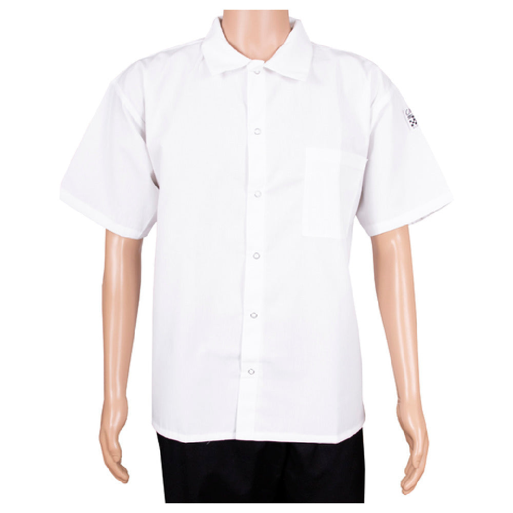 John Ritzenthaler Company CS006WH-L Chef Revival® Cook Shirt Large Short Sleeve