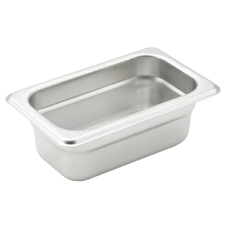 Winco SPJM-902 Steam Table Pan 1/9 Size 6-3/4" X 4-1/4" X 2-1/2" Deep