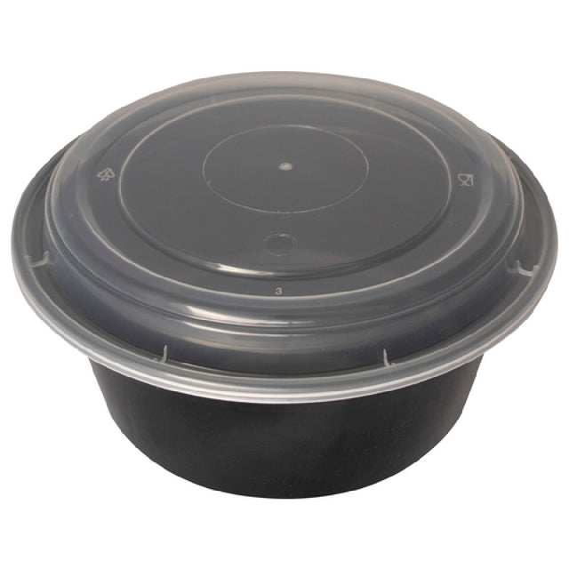 International Tableware TG-PP-48-R Container With Clear Lid Plastic Black