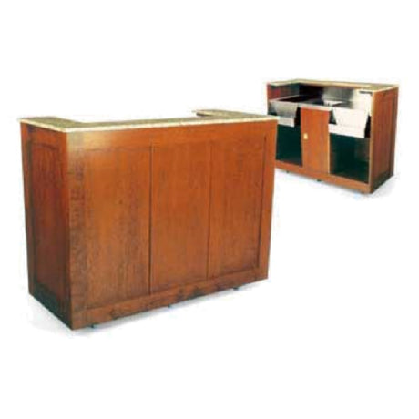 Forbes Industries 5789-8 Hardwood Mobile Bar (8 Ft. Length) Traditional Shape