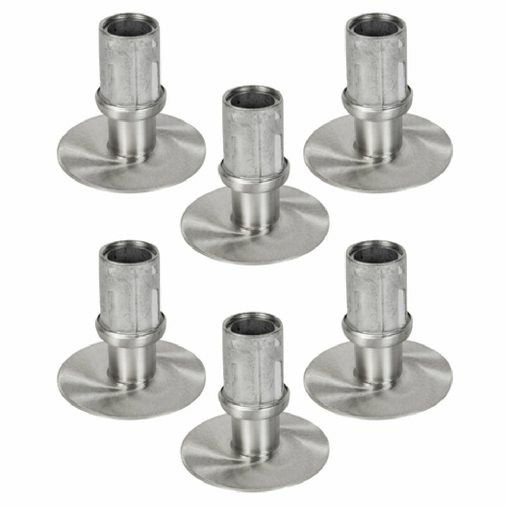 John Boos CAS06 Flange Feet Adjustable Stainless Steel (set Of 6)