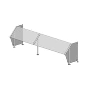 Premier Metal & Glass FEM1R 1Guard™ Fixed Self-Service Sneeze Guard Single Sided Guard Without Top Shelf