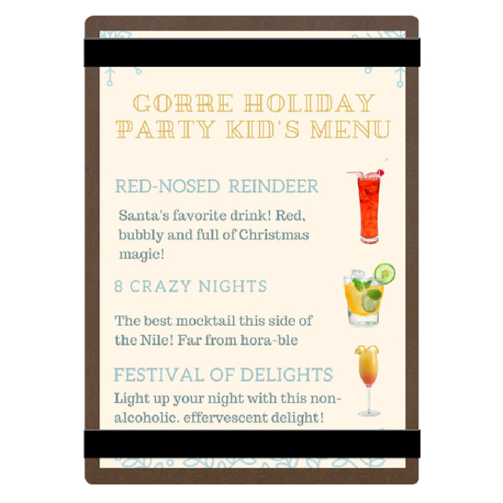 Menu Solutions RBB-57 Menu Board Holds 5" X 7" Insert Single Panel