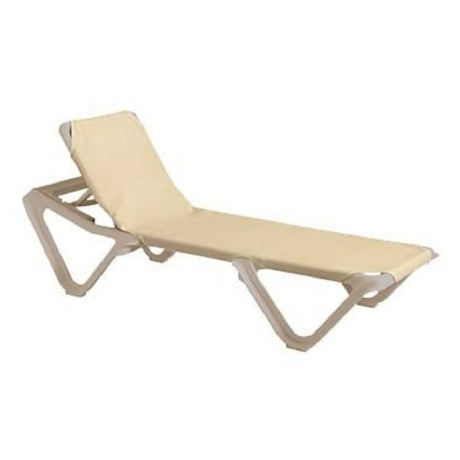 Grosfillex US155003 Nautical Chaise Stackable Without Arms