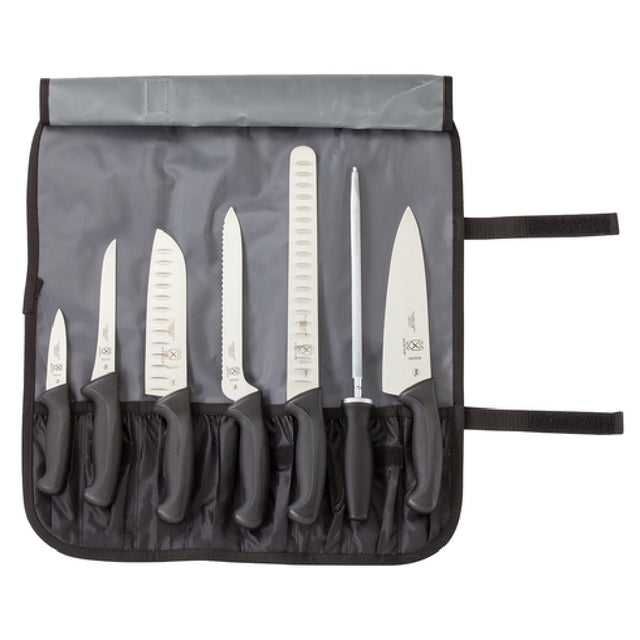 Mercer Culinary M21820 Millennia® Knife Roll Set 8-piece Includes: (1) 7-pocket Roll With Detachable