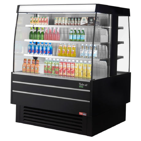 Turbo Air TIOM-48SB-N Island Display Self-Serve Refrigerated Merchandiser 17.6 Cu. Ft. Capacity