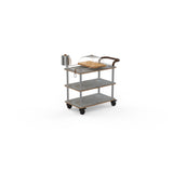 Steelite MGCRNX04GSXX Mogogo Buffet Solutions Roll'n Cheese Plate & Wine Cart 41-1/2" X 21" X 40-1/2"H