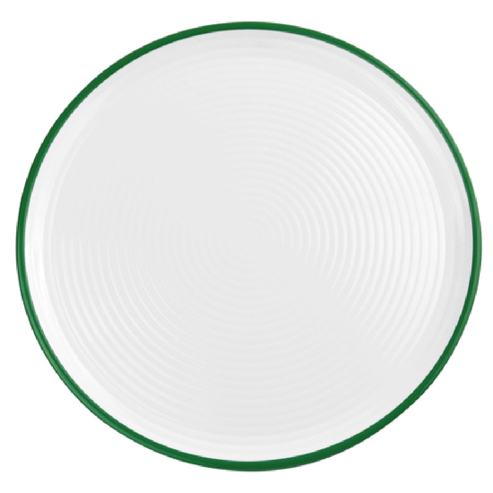Bauscher Hepp T3225G - Ripple Pizza Plate, 12-1/4" Dia., Round With Geometric Circular Ripple Pattern