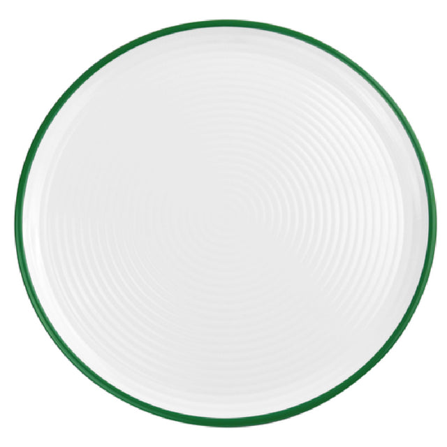 Bauscher Hepp T3225G - Ripple Pizza Plate, 12-1/4" Dia., Round With Geometric Circular Ripple Pattern
