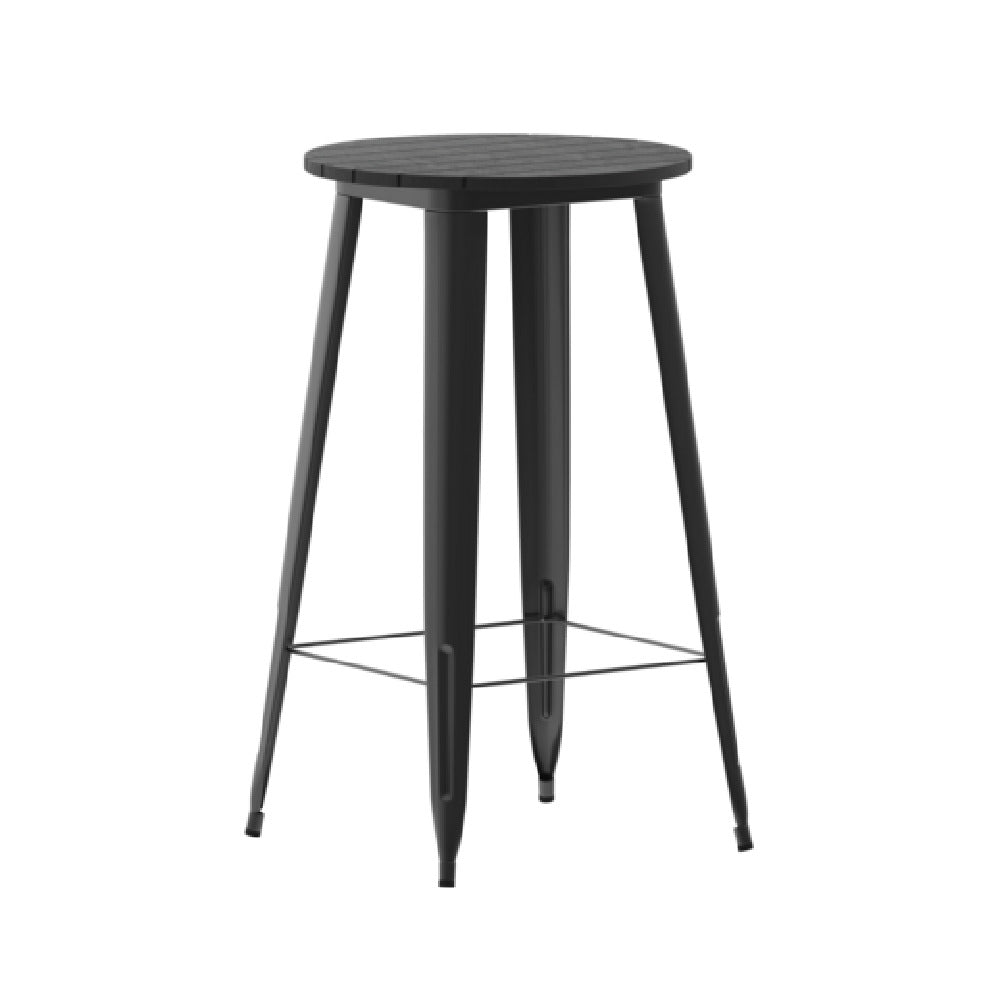 Flash Furniture JJ-T14623H-60-BKBK-GG Declan Bar Height Dining Table 23-3/4" Dia. X 42"H Round Table